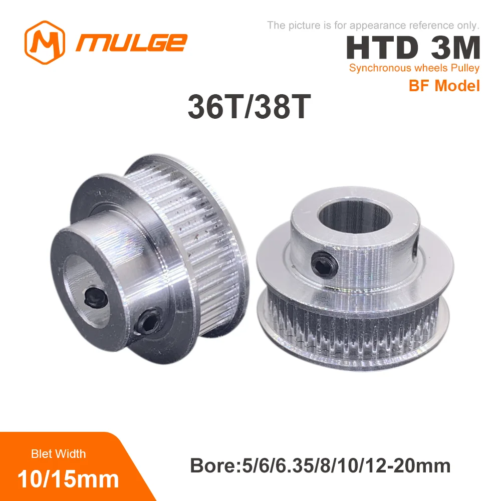 HTD3M Ÿ̹ , 36T/38 , BF Ÿ  5/6/6.35/8/10/12-20mm Ʈ ʺ 10/15mm 3D μ ǰ